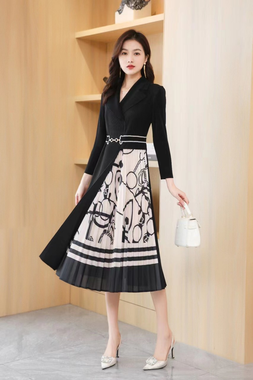 ĐẦM DẬP LY DIOR KHÓA EO D186